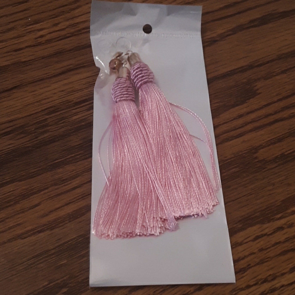 🍭Pink Tassel earrings